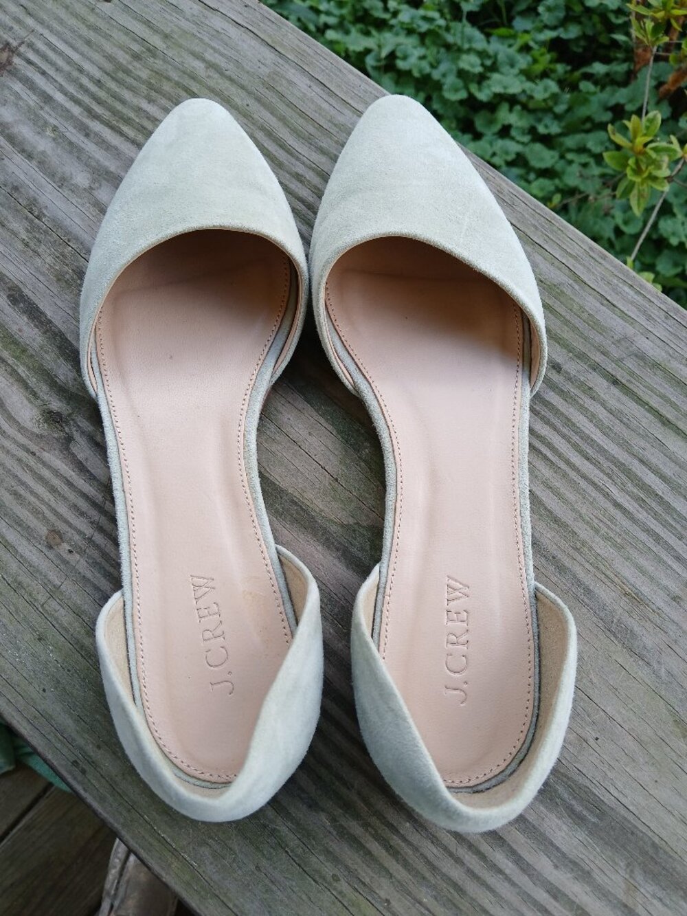 J CREW Suede Pointy Toe Flats so 7.5 M